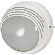 Wistaria Lighting Lighting Round Hood Wall Sconce in Semi Gloss White
