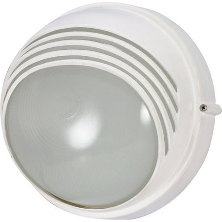 Wistaria Lighting Lighting Round Hood Wall Sconce in Semi Gloss White