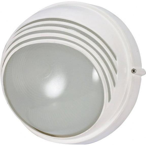 Wistaria Lighting Lighting Round Hood Wall Sconce in Semi Gloss White