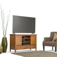 thumbnail image 3 of Warm Shaker 47 inch Wide Solid Wood TV Stand in Light Golden Brown For TVs up to 50 inches, 3 of 3
