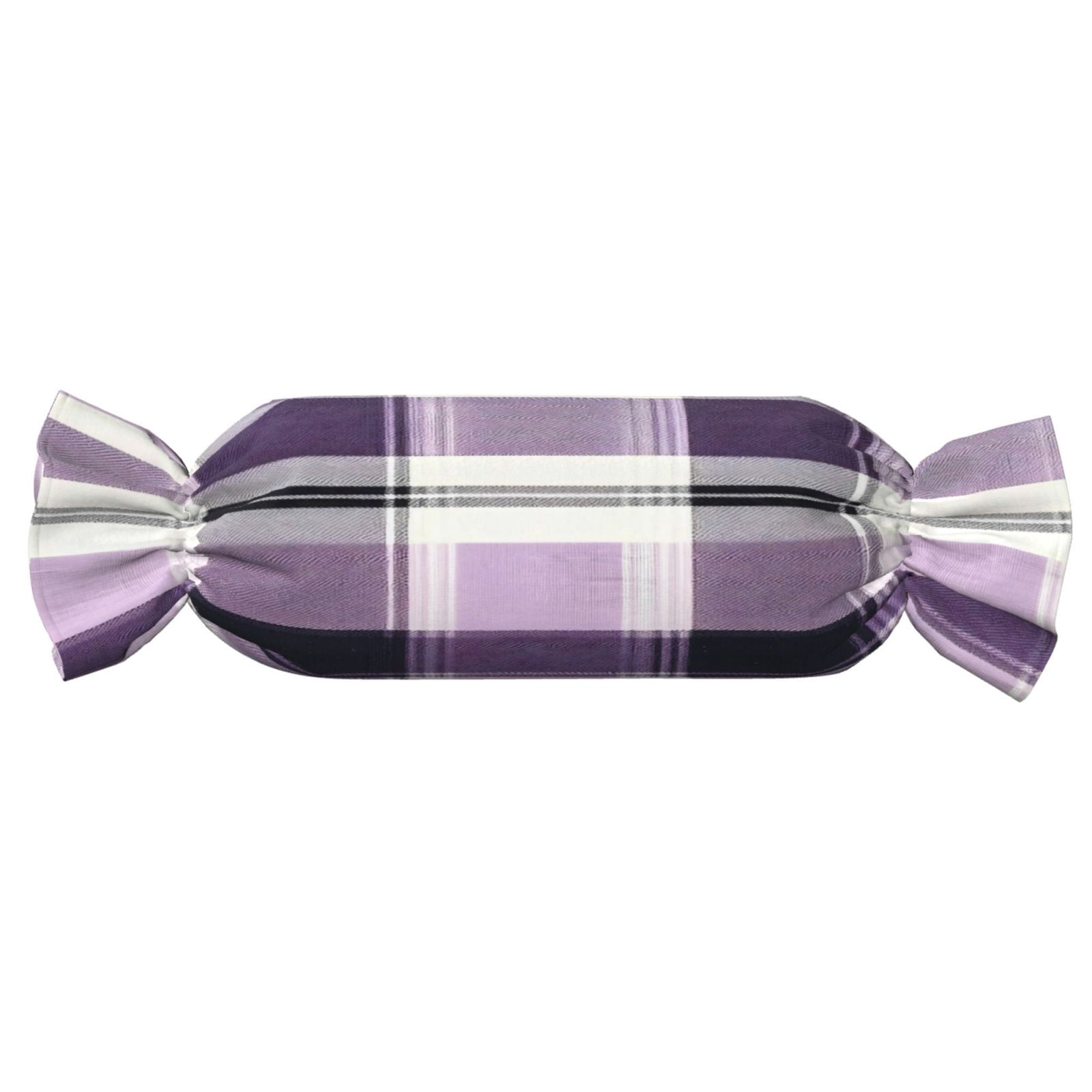 Candy Throw Pillow Travel Cervical Pillow Cylindrical Neck Body Cushion With Insert For Bed Couch Home Decor 9.8x24.4in Lavenderblush Buffalo Plaid Check Tartan Scotland_1