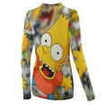 thumbnail image 5 of Simpsons Women's Sunscreen Shirt Long Sleeve Workout Tops Crewneck Soft Comfy Tees Casual T-Shirt M, 5 of 7