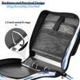thumbnail image 5 of Water-Resistant 3-Ring Binder Organizer with Multiple Pockets Zipper Binder Bag for Office Blue Bows Pattern, 5 of 8