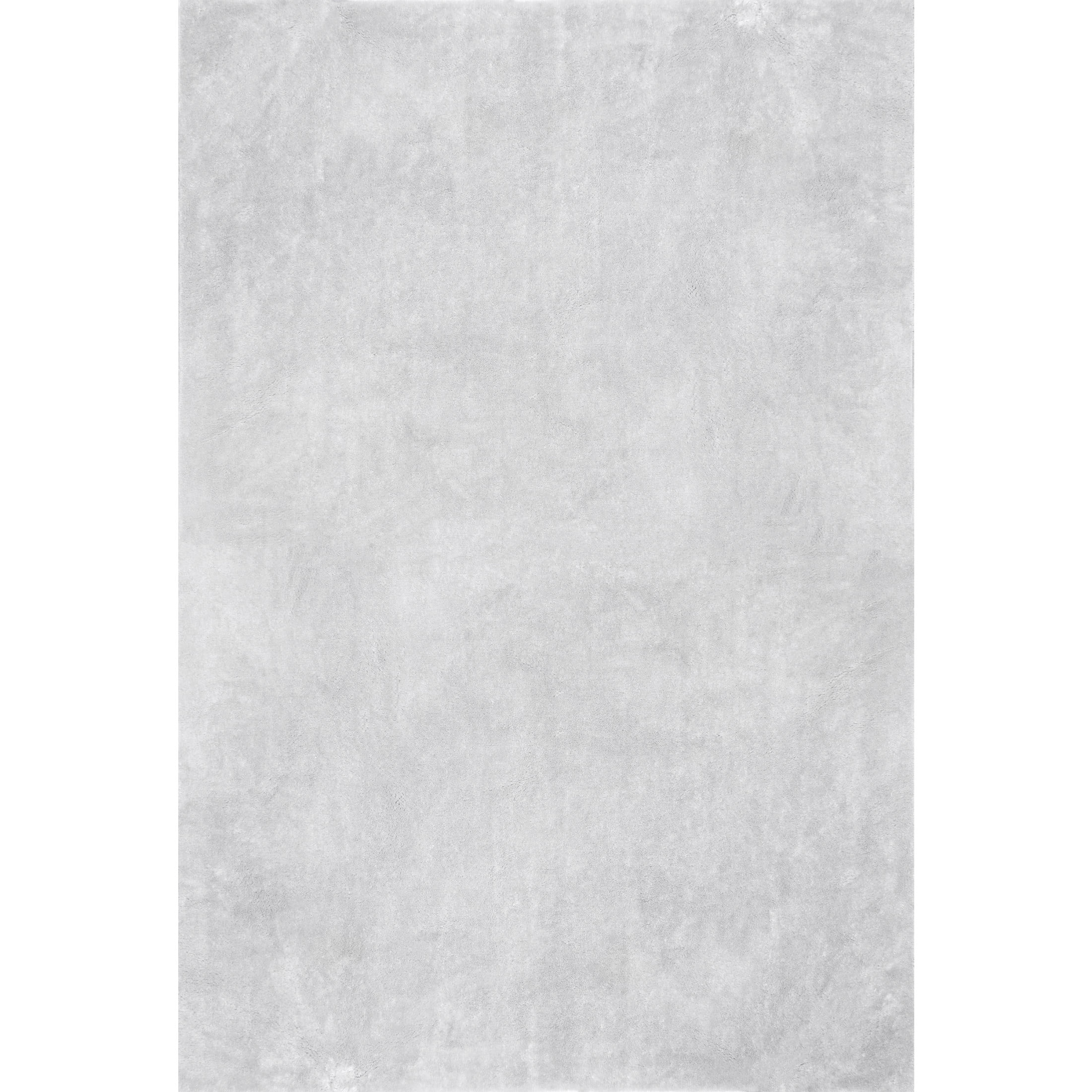 nuLOOM Loni SuperiorWash Solid Machine Washable Shag Area Rug, 8' x 10', Loni Light Grey