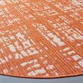 thumbnail image 3 of SAFAVIEH Courtyard Charlie Abstract Indoor/Outdoor Area Rug, Orange/Ivory, 6'7" x 6'7" Round, 3 of 8