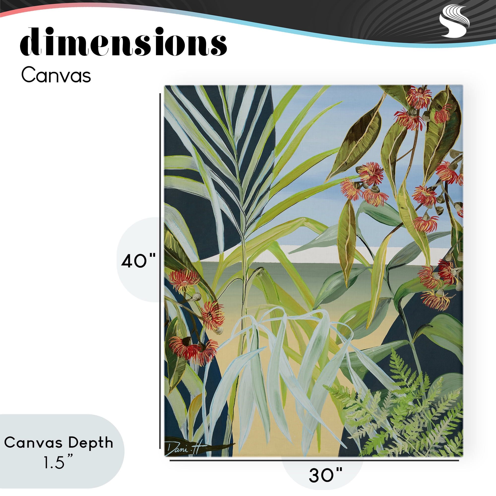 Stupell Industries Coastal Morning Leaves Canvas Wall Art, design by Dani Heyward