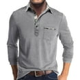 thumbnail image 2 of NOLDARES Mens Knit Polo Shirts Casual Long Sleeve Classic Polo Shirts Button Up Golf Shirts(Light Gray,XXL), 2 of 7