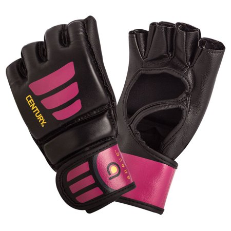 Century Women's Brave Open Palm MMA Training Bag Gloves -Medium/Large-Black/Pink