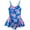 Blue 2, variant on KYAIGUO Kids Girls Sleeveless Swimsuit Dress Cute Print One Piece Swimsuit Quick Dry Swimsuit for Toddler 4-12 Years Old
