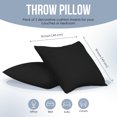 thumbnail image 2 of PEKUR18x18 Black Throw Pillow Inserts (Set of 2) – Decorative Pillows for Bed & Couch, 2 of 7