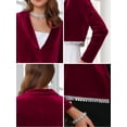 thumbnail image 5 of DARING DIVA Women's Elegant Velvet Shrug With Sparkle Trim L Burgundy, 5 of 6
