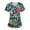 Green, variant on Women's Plus Size Printed V-Neck Short Sleeve Scrubs for Women Set with Pockets, Fun & Colorful Animal Floral Scrub Set,Pink M