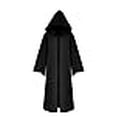 thumbnail image 2 of Cos2be Medieval Priest Monk Robe-Hooded Cap Cloak (Large, Black Hooded), 2 of 4