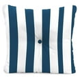 thumbnail image 4 of Jordan Manufacturing 23.5" x 24" Awning Navy Stripe Square Tufted Outdoor Deep Seat Chair Back Cushion with Fabric Button, 4 of 10