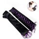 thumbnail image 1 of Pantalones de cuero sintético KAIYANG con cordones y dobladillo de rejilla morados para mujer, 1 of 4