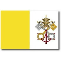 Vatican City Holy See Flag Car Decal - 3" x 5"