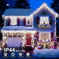 thumbnail image 4 of XURISEN Icicle Christmas Lights Outdoor 480 LED 50ft 90 Drops with 8 Modes Fairy Lights,Plug in Waterproof Timer Memory Function for Christmas Holiday Wedding Party Decorations(Cool White), 4 of 8