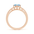 thumbnail image 2 of ANGARA Natural Classic Round Aquamarine Solitaire Bypass Ring in 14K Rose Gold for Women (Size-6mm) | March Birthstone, Birthday, Anniversary, Jewelry Gift for Women | Natural Aquamarine Ring, 2 of 9