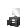 thumbnail image 2 of Abbey 36" W Black Oak Vanity Cultured Marble Top, 34" Mirror and Faucet Set, 2 of 6