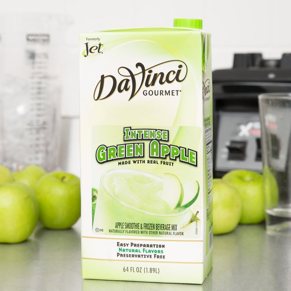 DaVinci Gourmet 64 oz. Intense Green Apple Real Fruit Smoothie Mix