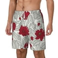 thumbnail image 2 of Balery Leaves And Anemone Mens Swim Trunks Swim Shorts for Men Quick Dry Inseam Beach Shorts with Compression Liner Pocket-XX-Large, 2 of 9