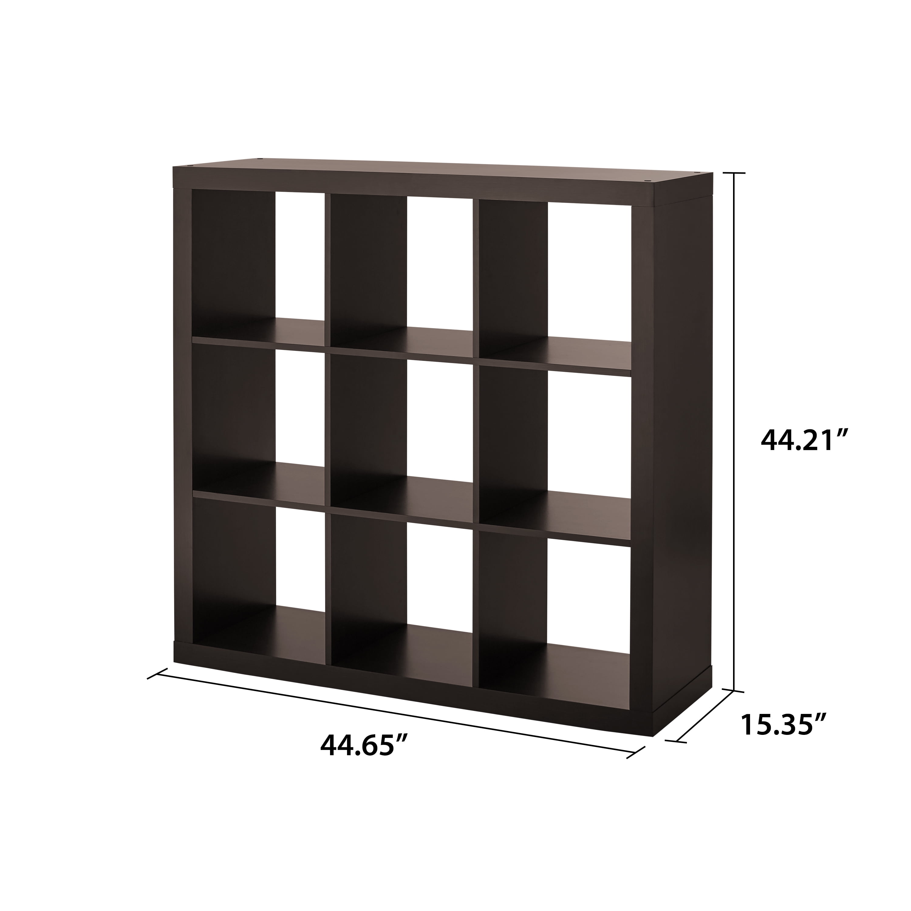Better Homes Gardens 9 Cube Storage Organizer Espresso Gardens 9 Cube Storage Organizer