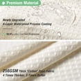 thumbnail image 3 of 72"x72" Shower Curtain, Waffle Textured Thick Fabric Shower Curtains for Bathroom, Polyester Cloth Bath Curtain with 12 Plastic Hooks，Beige, 3 of 6