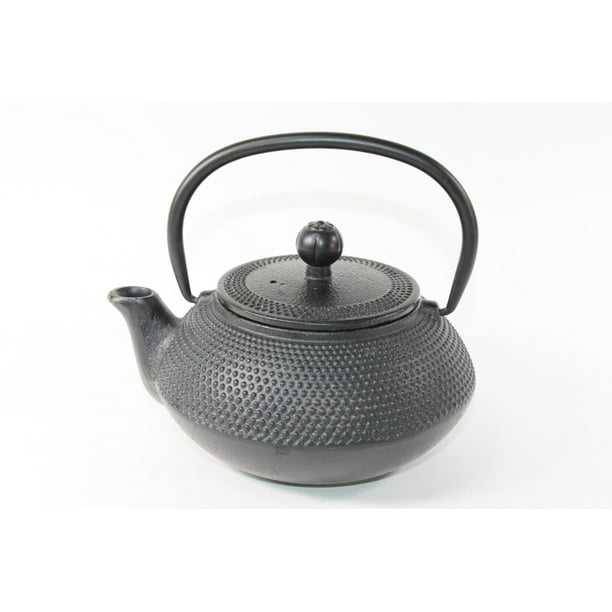 24 fl oz Black Small Dot Japanese Cast Iron Teapot Tetsubin with