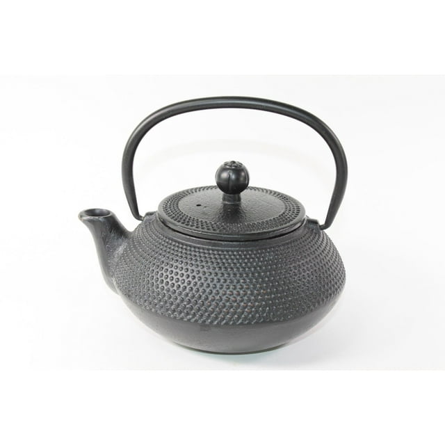 24 fl oz Black Small Dot Japanese Cast Iron Teapot Tetsubin with Infuser Filter