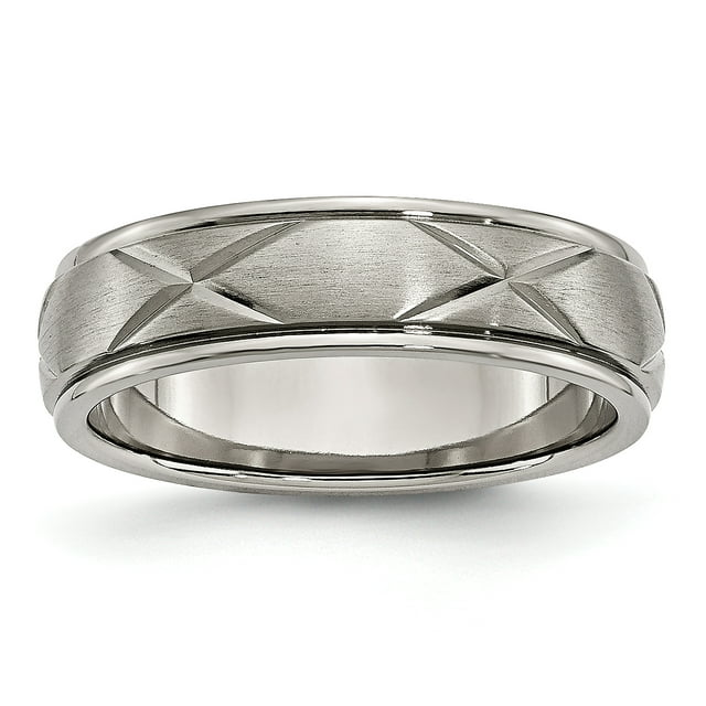 Titanium X 6mm Band Ring Wedding Fancy