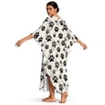 thumbnail image 2 of Xoenoiee Dog Paw Pattern Kaftan Dresses Plus Size V-Neck Women's Swimwear Cover Up Batwing Sleeves Mumu Caftan Long Maxi Beach Dress with Side Slits, 2 of 7