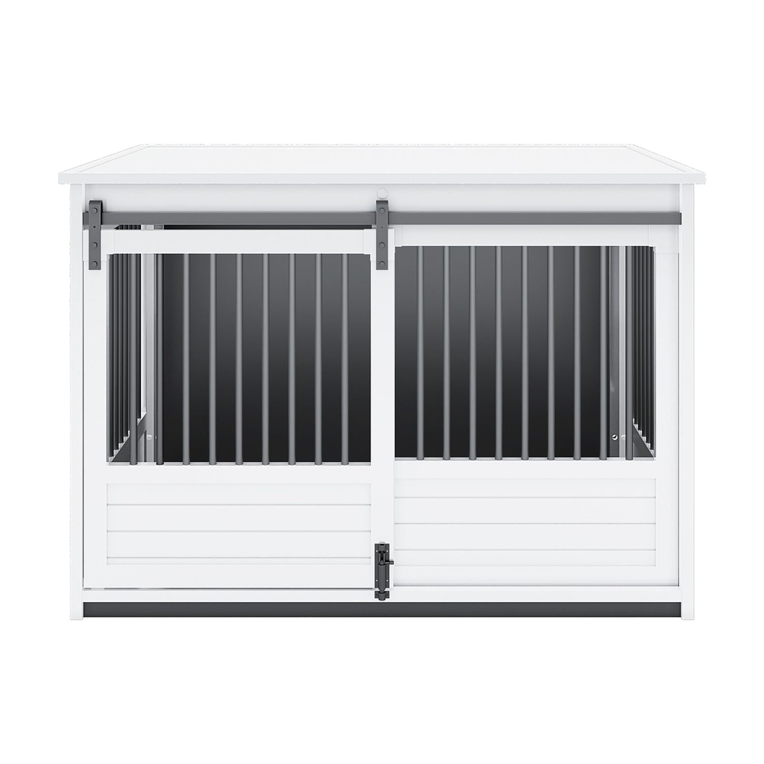 New Age Pet ECOFLEX® Barn Door Dog Crate & End Table, Indoor Furniture Style Kennel