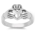 thumbnail image 1 of Heart Claddagh Crown Purity Friendship Ring .925 Sterling Silver Band Jewelry Female Male Size 13, 1 of 4