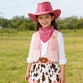 thumbnail image 3 of Kiijoy Girls Cowgirl Outfits Fringe Vest Skirt Scarf Hat 4Pcs Set, Sizes 9-10, 3 of 3