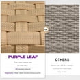 thumbnail image 6 of PURPLE LEAF Oversize Outdoor Chaise Lounge Set of 2, Patio Wicker Poolside Chairs with Adjustable Backrest, Aluminum Sun Loungers for Garden, Backyard, Poolside ，Light Brown, 6 of 8