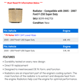 thumbnail image 2 of Radiator - Compatible with 2005 - 2007 Ford F-250 Super Duty 2006, 2 of 2