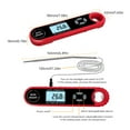 thumbnail image 4 of Instant Read Meat Thermometer 2 in 1 Dual Probe Gravity Food Thermometer Suitable for Kitchen Oven Smoker Waterproof Large LCD Digital Display Thermometer for Cooking with Backlight/Temperature Alarm/, 4 of 8