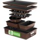 thumbnail image 1 of Set de Charolas para Hornear Antiadherentes Apilables de 8 Piezas NutriChef, Incluye Bandejas de Acero Premium, Molde para Pastel, Muffin, Brownies, Pan y Bandejas para Galletas y Asar, Marron, 1 of 9