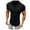 Black, variant on Men Casual Spring Summer Solid Color Short Sleeve Turtleneck Tops Shirts Black XL