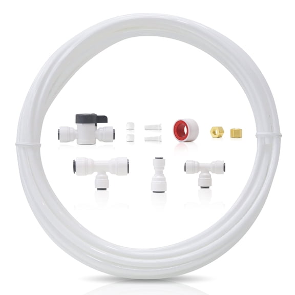Waterdrop 1/4" Fridge/ Ice Maker Water Line Connection Kit for WD-10/15/17UB Series, WD-G2/G3 RO System and iSpring, APEC, Express Water, Home Master Reverse Osmosis System