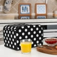 thumbnail image 6 of Balery Black and White Polka Dot Pattern Oven Cover Kitchen Bread Machine Protector, 4 Slice Toaster Cover for Home, Anti Dust Fingerprint Coaster Cover, 6 of 7