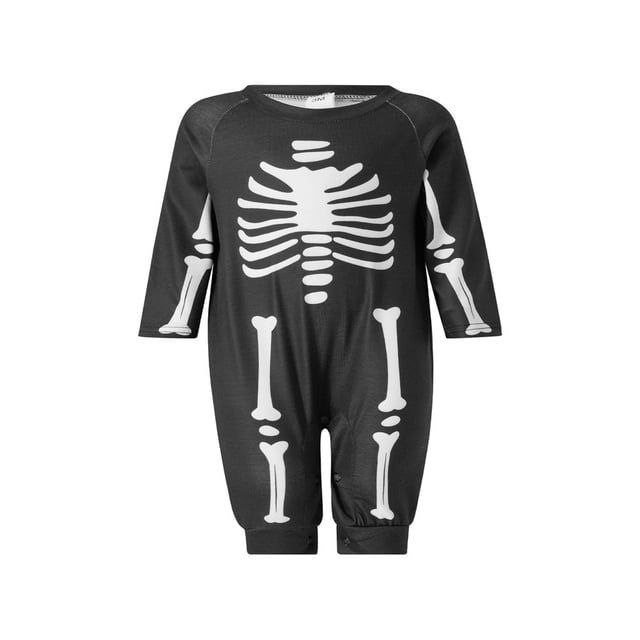Pyjamas d'Halloween Assortis pour la Famille, Squelette Drôle Imprimé, Pyjamas de Détente pour Hommes, Femmes et Enfants