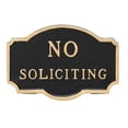 thumbnail image 2 of 10" x 15" Standard Montague No Soliciting Statement Plaque Sign - Black/Silver, 2 of 2