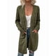 thumbnail image 2 of Suéter Cárdigan de Larga para Mujer, Otoño e Invierno, Tejido de Punto , con Botones Delanteros, Abrigo Verde M, 2 of 8