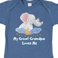 thumbnail image 4 of Inktastic My Great Grandpa Loves Me Cute Elephants Clouds Moon Stars Boys or Girls Baby Bodysuit, 4 of 5