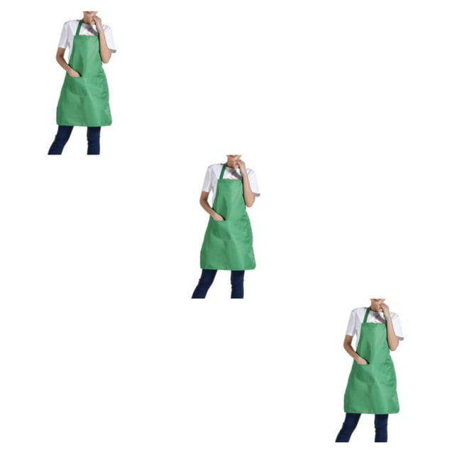 Youkk 12pack/lot Easy To And Quick-drying Apron For Cooking BBQ Baking Innovative green 3Set