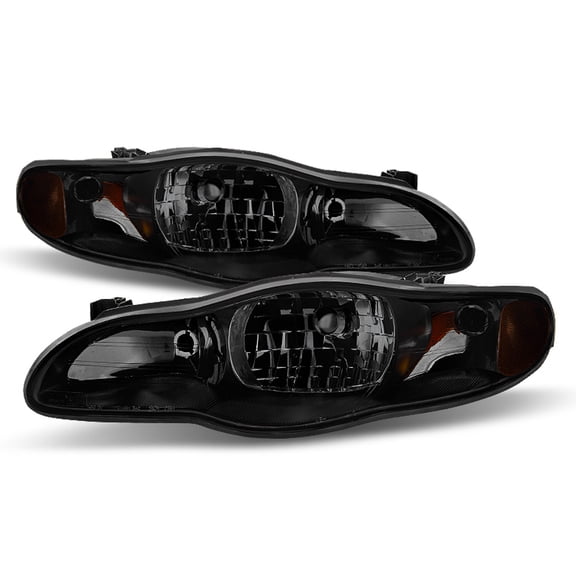 Black Smoke 2000-2005 Chevy Monte Carlo Headlights Aftermarket 00-05 Left Right