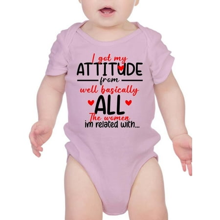 

Smartprints Infants Graphic Bodysuit - I Got My Attitude - Regular Fit 100% Cotton