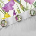 thumbnail image 4 of Manfei Lovely Flower Flowral Curtains Pack of 2 (42x84 Each),Rustic Cute Dragonfly Curtains Blackout,Green White Bedroom Curtains For Children,Microfiber Bedroom Decor, 4 of 6
