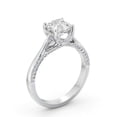thumbnail image 2 of Dash Jewel Asscher-Cut 2.0 Ct Lab-Created Diamond Engagement Ring – 14K White-Gold Plated Cathedral Style – Women’s Classic Wedding Christmas Gift, 2 of 4
